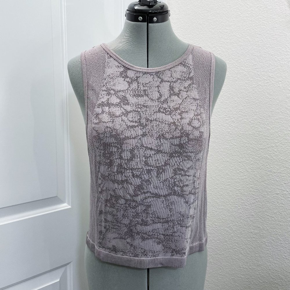 Under Armour Mauve Grey Mesh Muscle Tee